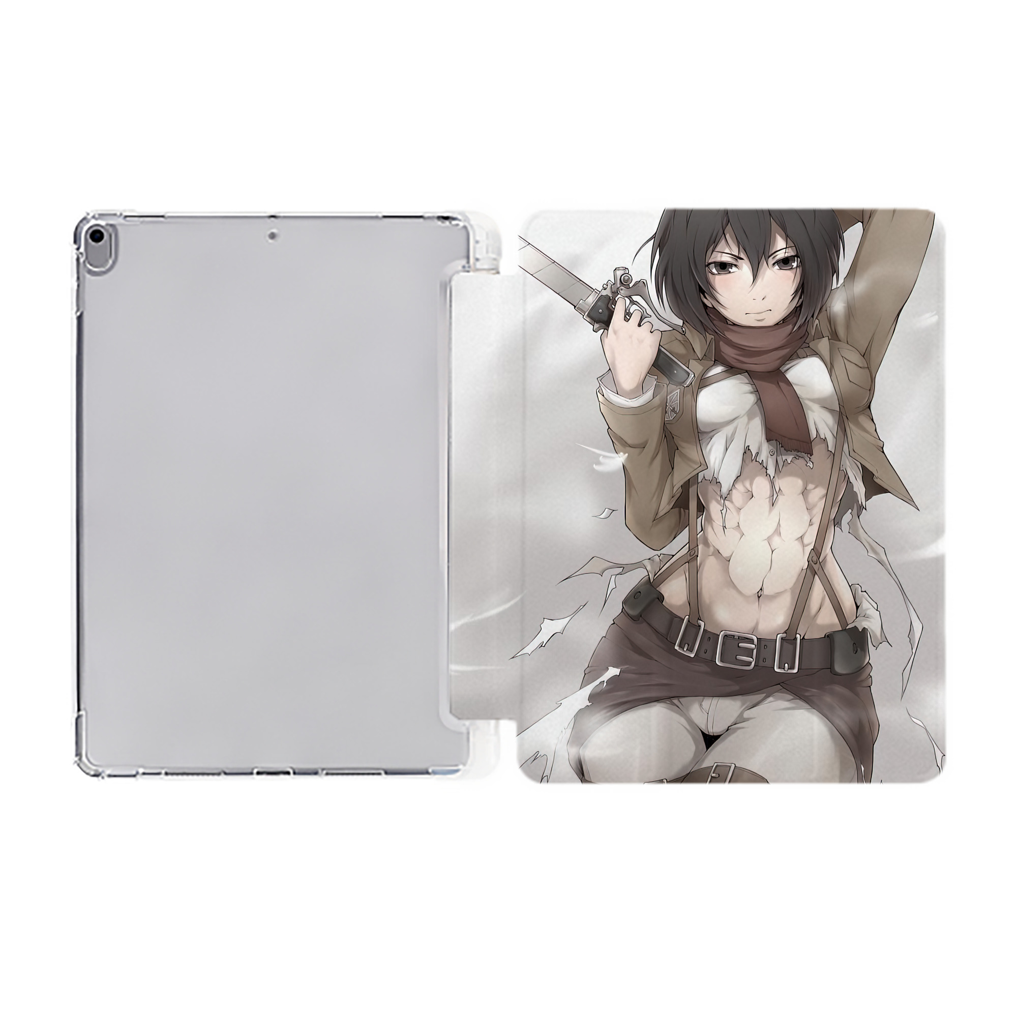 （画像用） 進撃の巨人 Attack on Titan IPad ケース ペン収納付き 三つ折りスタンド PUレザー×シリコン 対応機種9.5/10.5/10.9インチ